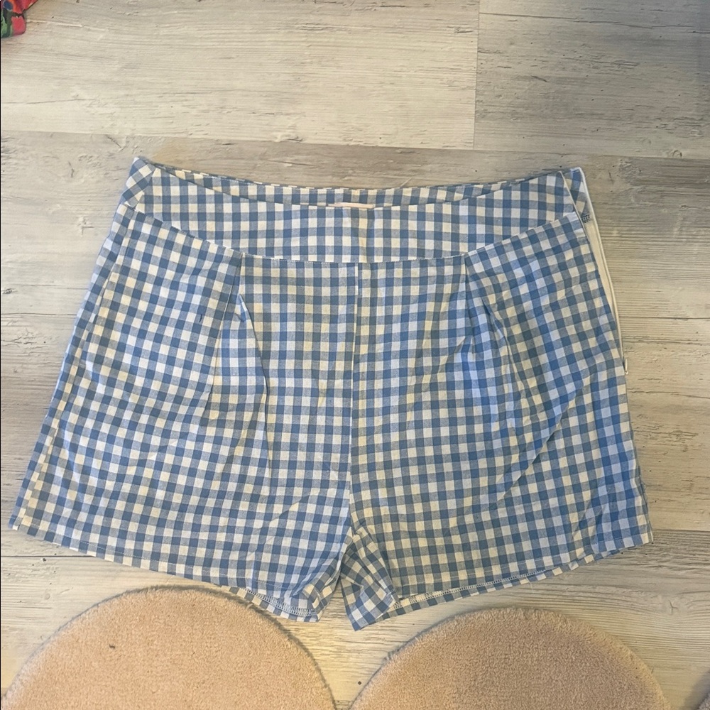 Blue Gingham Women's Shorts